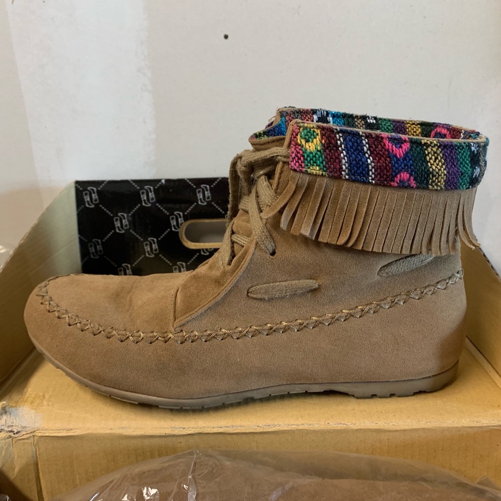 Brown ankle booties